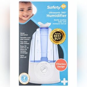 Safety 1st Ultrasonic 360 Humidifier Filter-Free Quiet Cool Mist Nursery